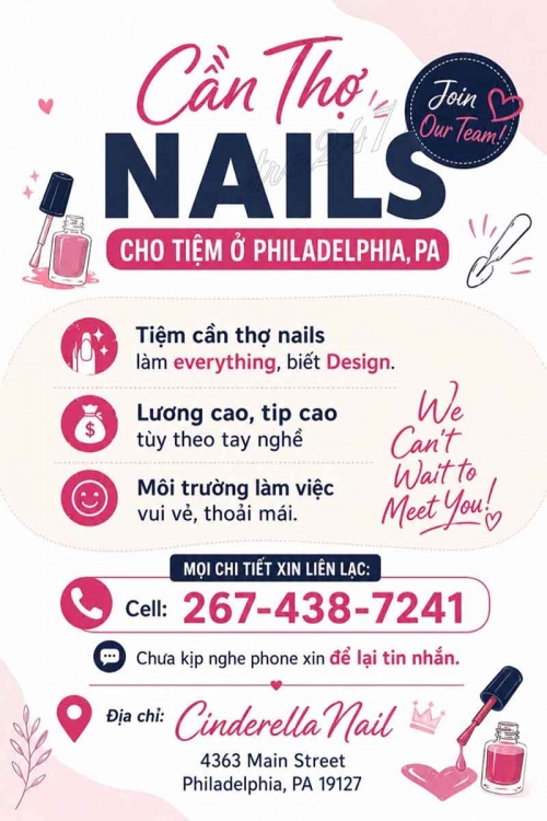 Cần Thợ Nail Tại Philadelphia, Pennsylvania – Everything