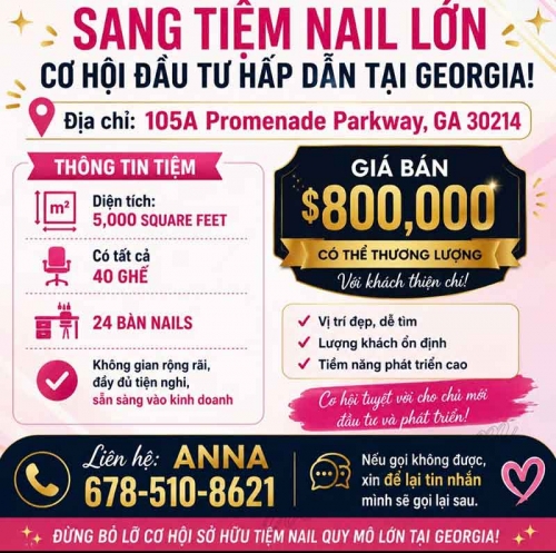 Sang Tiệm Nail Khu Fayetteville, Georgia