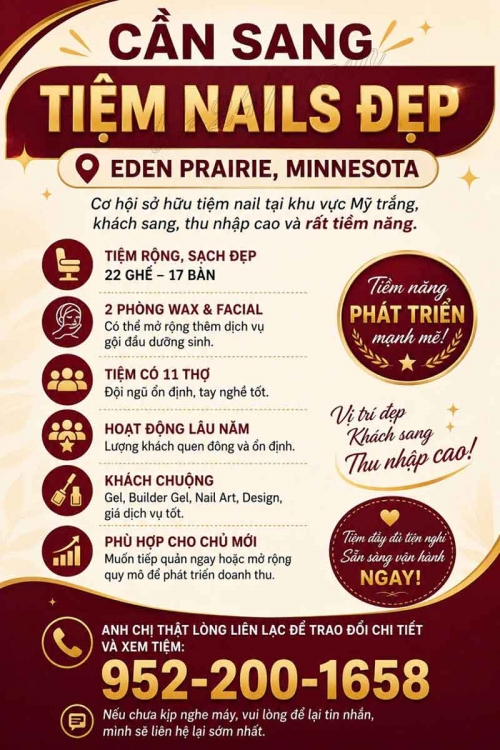 Sang Tiệm Nails Eden Prairie, Minnesota