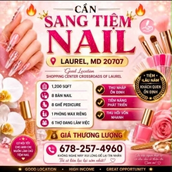 Cần Sang Tiệm Nail Ở Laurel, Maryland – 8 bàn, 8 ghế