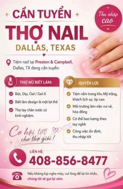 Cần Thợ Nails Ở Dallas, Texas
