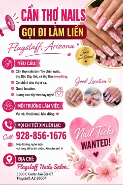 Cần Thợ Nails Ở Flagstaff, Arizona