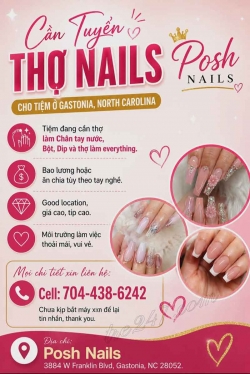 Cần Thợ Nails Ở Gastonia, North Carolina