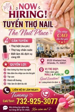 Cần Thợ Nails Ở Orlando, Florida