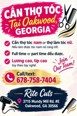 Cần thợ tóc tại Oakwood, Georgia