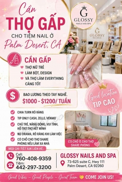 Cần Tuyển Thợ Nail Khu Palm Desert, California – Everything