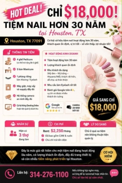 Cơ Hội Sang Tiệm Nail Ở Houston, Texas