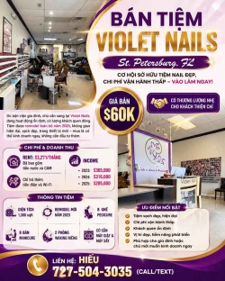 Sang Tiệm Nail Khu Florida – Rent $3,271/tháng