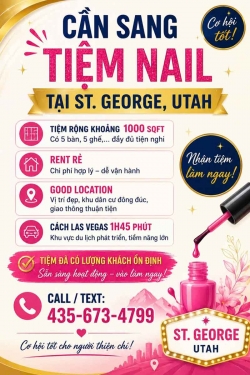 Sang Tiệm Nail Tại George, Utah – 5 bàn