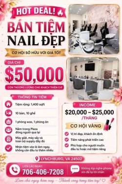 Sang Tiệm Nail Tại Lynchburg, Virginia – Income $20,000