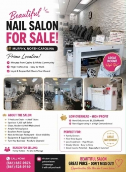 Sang Tiệm Nail Tại Murphy, North Carolina – 6 bàn