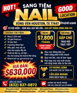 Sang Tiệm Nails Houston, Texas – Giá Sang $630,000