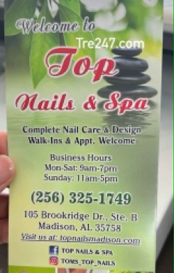 Tiệm Nail Cần Sang Tại Madison, Alabama – 10 bàn