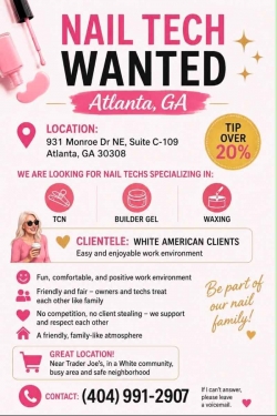 Tiệm Nail Cần Thợ Tại Atlanta, Georgia – Gel
