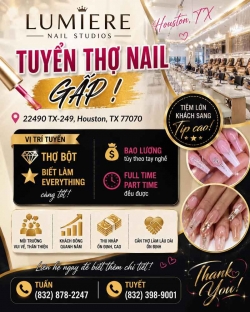 Tiệm Nail Cần Thợ Tại Houston, Texas – Thợ bột, Everything