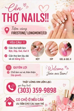 Tiệm Nail Cần Thợ Tại Mỹ – Gel