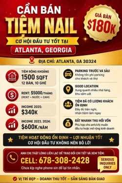 Tiệm Nail Sang Lại Tại Atlanta, Georgia