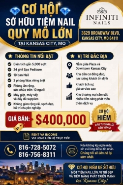 Tiệm Nail Sang Lại Tại Kansas City, Missouri