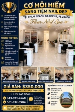 Tiệm Nail Sang Lại Tại Palm Beach Gardens, Florida