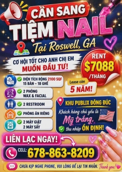 Tiệm Nail Sang Lại Tại Roswell, Georgia