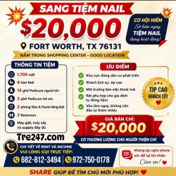 Tuyển Thợ Nail Ở Fort Worth, Texas – Tay chân nước