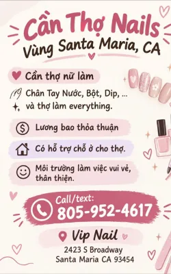 Tuyển Thợ Nail Ở Santa Maria, California – Dip, Everything