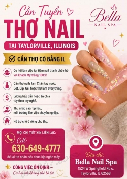 Tuyển Thợ Nail Taylorville, Illinois – ổn định