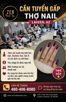 Việc Làm Nail Tại Laveen, Arizona – Cần Gel