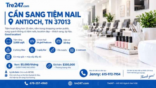 Tiệm Nail Sang Lại Tại Antioch, Tennessee