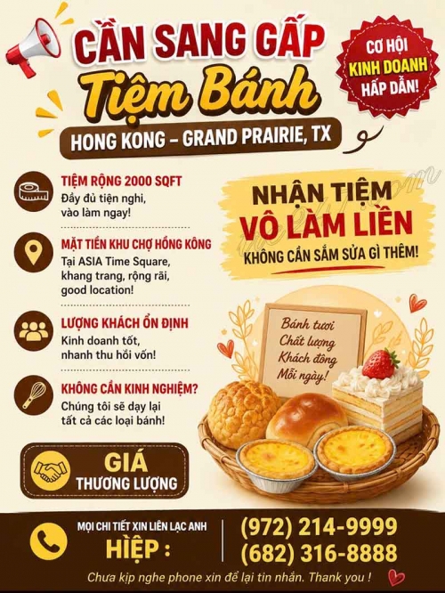 Tiệm Nail Sang Lại Tại Grand Prairie, Texas