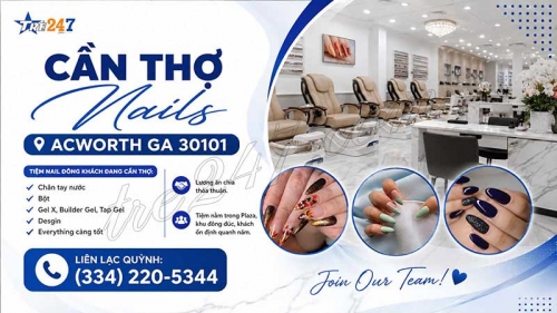 Tuyển Thợ Nail Acworth, Georgia – ổn định
